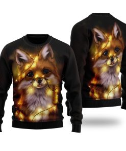 fox merry christmas christmas ugly sweatshirt sweater 1 a4rxdq