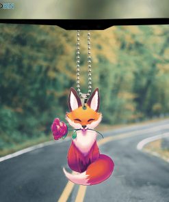 fox roses christmas ornament 1 shv3xx