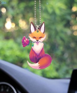 Fox Roses Christmas Ornament Fox Roses Christmas Ornament