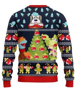fraggle rock sublimated adult ugly christmas sweatshirt 3 93R4o