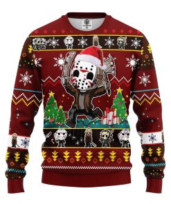 friday the 13th jason voorhees horror movies funny ugly christmas sweater 1 ksysjw