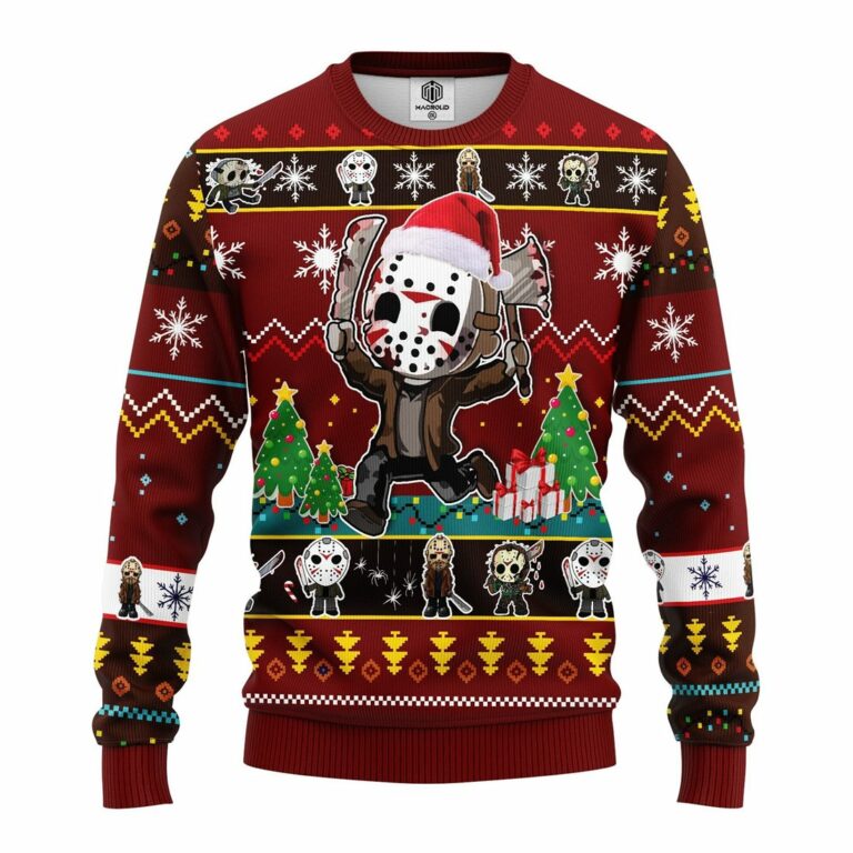 Friday The 13th Jason Voorhees Horror Movies Funny Ugly Christmas Sweater