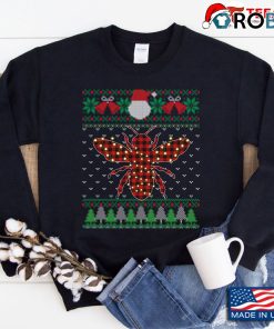 Funny Bee Ugly Sweatshirt Christmas Animals Lights Xmas Sweatshirt