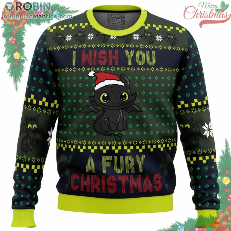 Fury Christmas Toothless Ugly Christmas Sweater