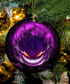 gengar pokemon ghost scary moonlight circle ornament christmas decorations 1 jyiwo3