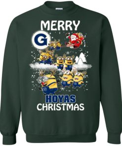 georgetown hoyas minion ugly christmas sweatshirt 1 lmtNF