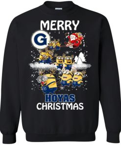georgetown hoyas minion ugly christmas sweatshirt 3 ohW3V
