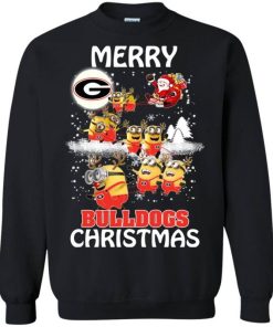 Georgia Bulldogs Ugly Christmas Sweaters Minions Santa Claus Merry Christmas Sweatshirt Georgia Bulldogs Ugly Christmas Sweaters Minions Santa Claus Merry Christmas Sweatshirt