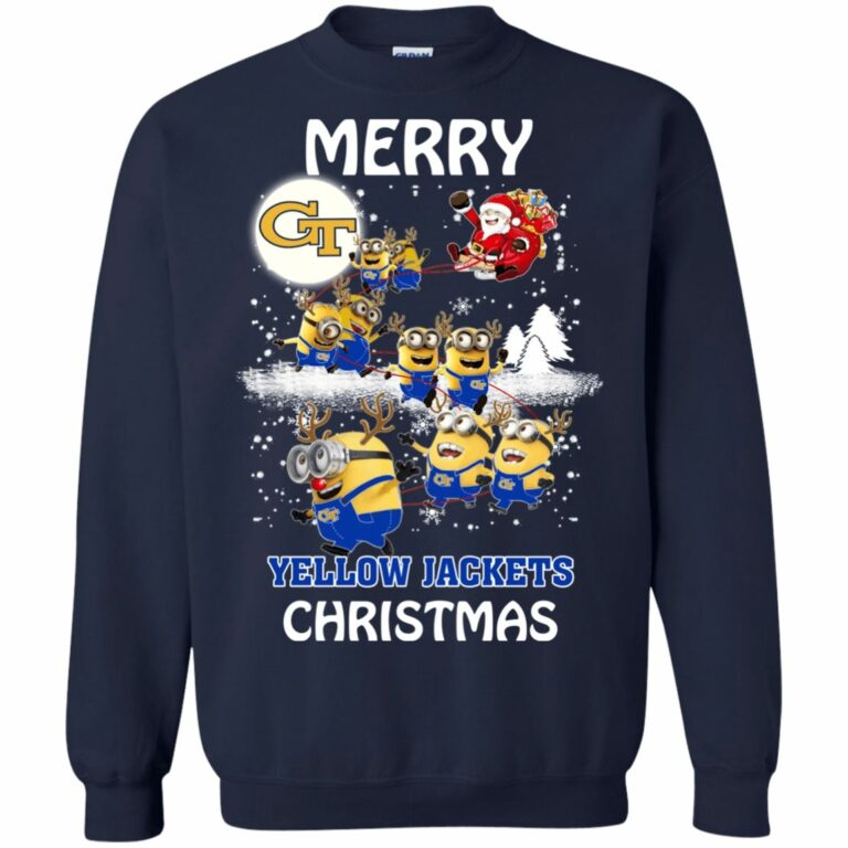 Georgia Tech Yellow Jackets Minion Ugly Christmas Sweatshirt