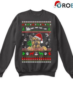 German Shepherd Dog Waiting For Ugly Christmas Sweatshirt