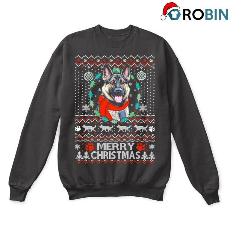 German Shepherd Wish You A Merry Ugly Christmas Sweatshirt