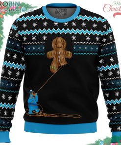 gingerbread cookie monster ugly christmas sweater 153 PDKWE