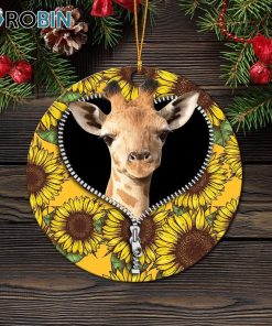 giraffe sunflower zipper circle ornament christmas decorations 1 fjbfdx