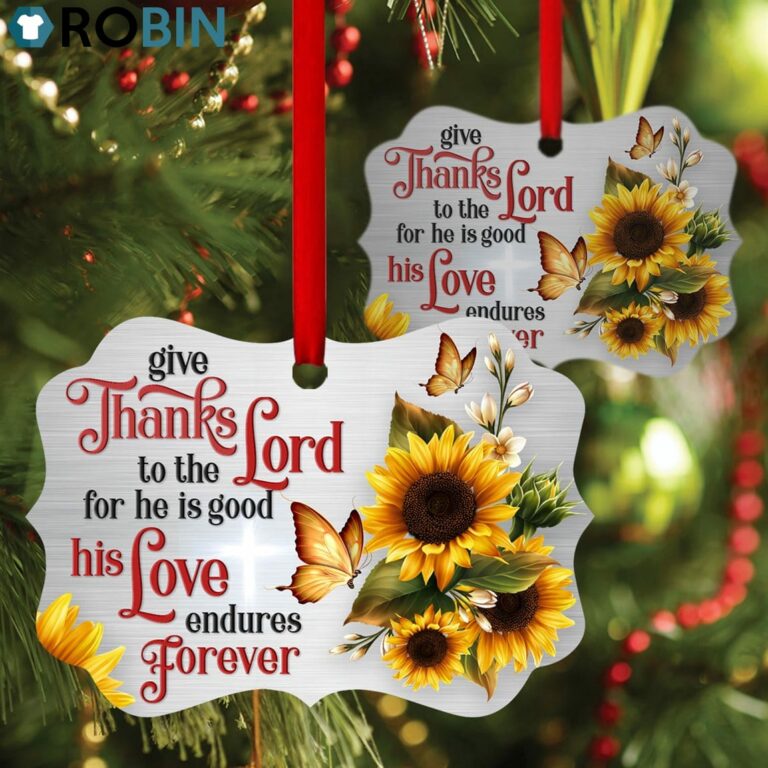 Give Thanks To The Lord – Special Sunflower Ornament