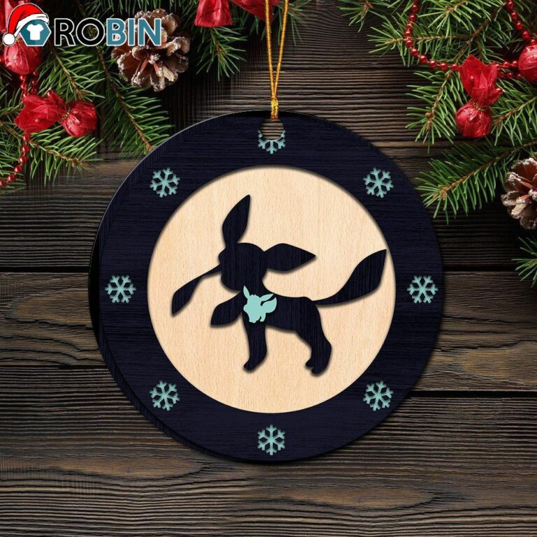 Glaceon Eevee Evolution Pokemon Christmas Ornament