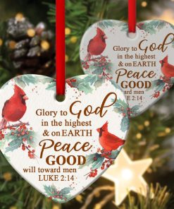 Glory To God In The ghest Christian Heart Ornament Glory To God In The ghest Christian Heart Ornament