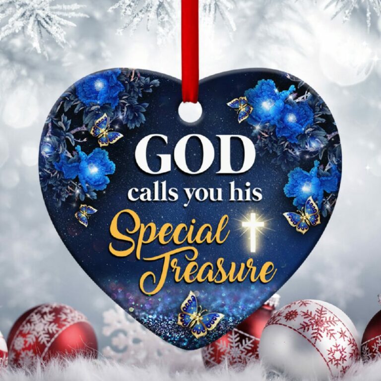God Calls You s Special Treasure Beautiful Flower Heart Ornament