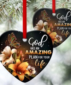 God Has An Amazing Plan For Your Life Christian Heart Ornament God Has An Amazing Plan For Your Life Christian Heart Ornament