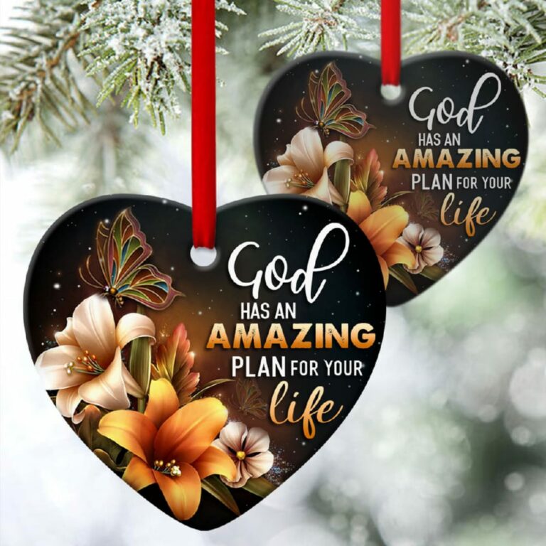 God Has An Amazing Plan For Your Life Christian Heart Ornament