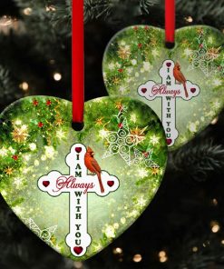 God Is Always With You Unique Cross Heart Ornament God Is Always With You Unique Cross Heart Ornament