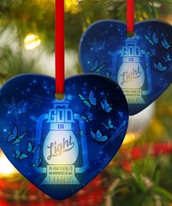 God Is Light Lantern Lamp Heart Ornament God Is Light Lantern Lamp Heart Ornament