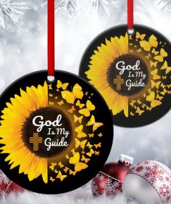 God Makes My Way Beautiful Sunflower Circle Ornament