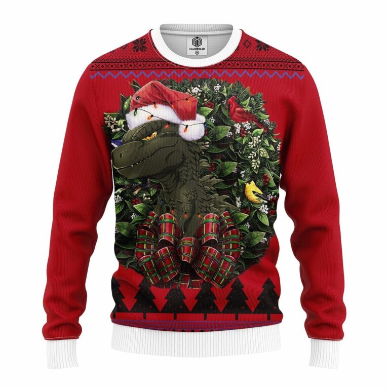 Godzilla Junior Chibi Noel Mc Ugly Christmas Sweater