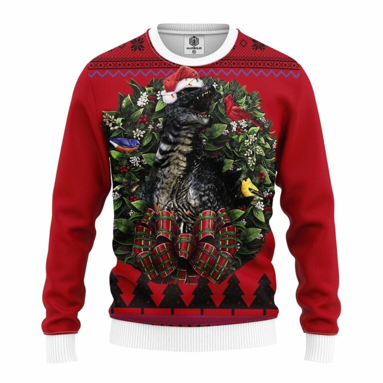 Godzilla King Kong King Noel Mc Ugly Christmas Sweatshirt