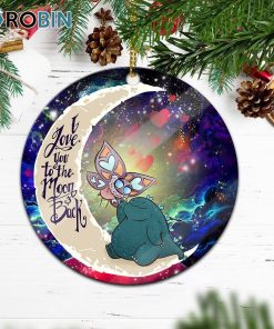 Godzilla Love Love You To The Moon Galaxy Circle Ornament – Christmas Decorations Godzilla Love Love You To The Moon Galaxy Circle Ornament – Christmas Decorations