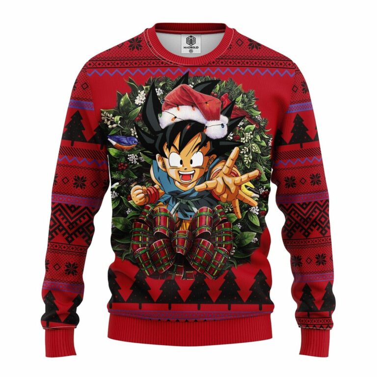 Goku Kid Dragon Ball Z Noel Mc Ugly Christmas Sweater