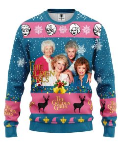 golden girls blue ugly christmas sweater 2 ZA4GG