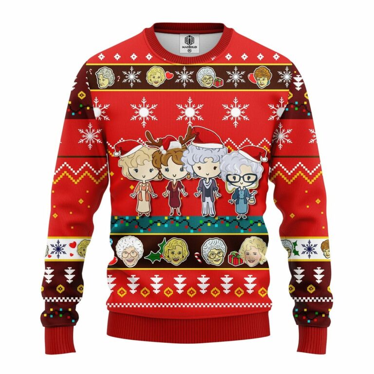 Golden Girls Ugly Christmas Sweatshirt Red