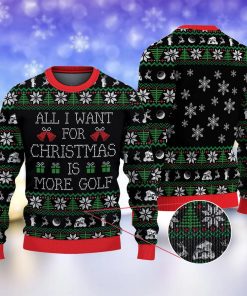 golfer all i want for christmas christmas ugly sweatshirt sweater 1 yaskns