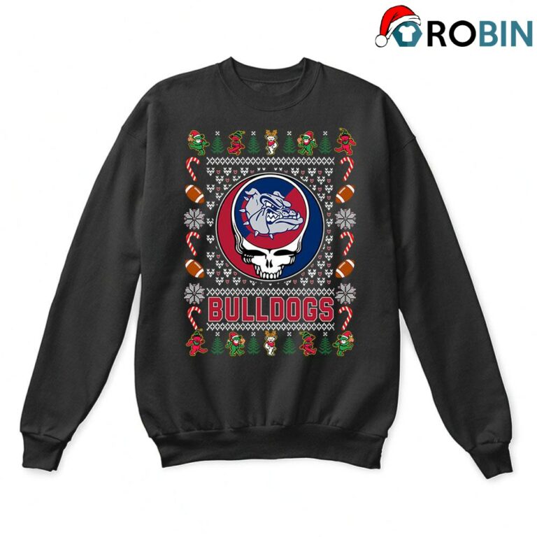 Gonzaga Bulldogs X Grateful Dead Ugly Christmas Sweatshirt