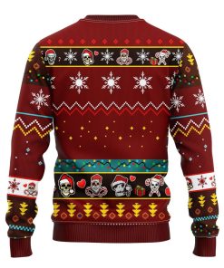 Goth Ugly Christmas Sweatshirt Red Brown