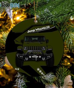 green jeep circle ornament christmas decorations 1 ohkzhi