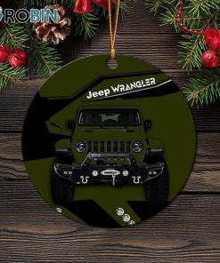 Green Jeep Circle Ornament – Christmas Decorations Green Jeep Circle Ornament – Christmas Decorations