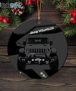 Grey Jeep Christmas Ornament Grey Jeep Christmas Ornament