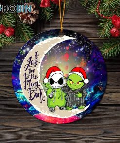 grinch and jack nightmare before christmas love you to the moon galaxy ornament christmas decorations 1 jqqdcn