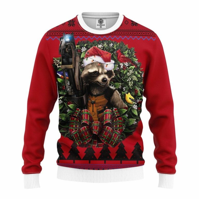 Guardians Of The Galaxy Rocket Racoon Noel Mc Ugly Christmas Sweatshirt