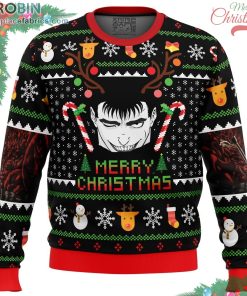 guts santa claus berzerk ugly christmas sweater 149 D1R7c