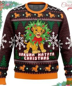 hakuna matata lion king ugly christmas sweater 147 Ib9Ba