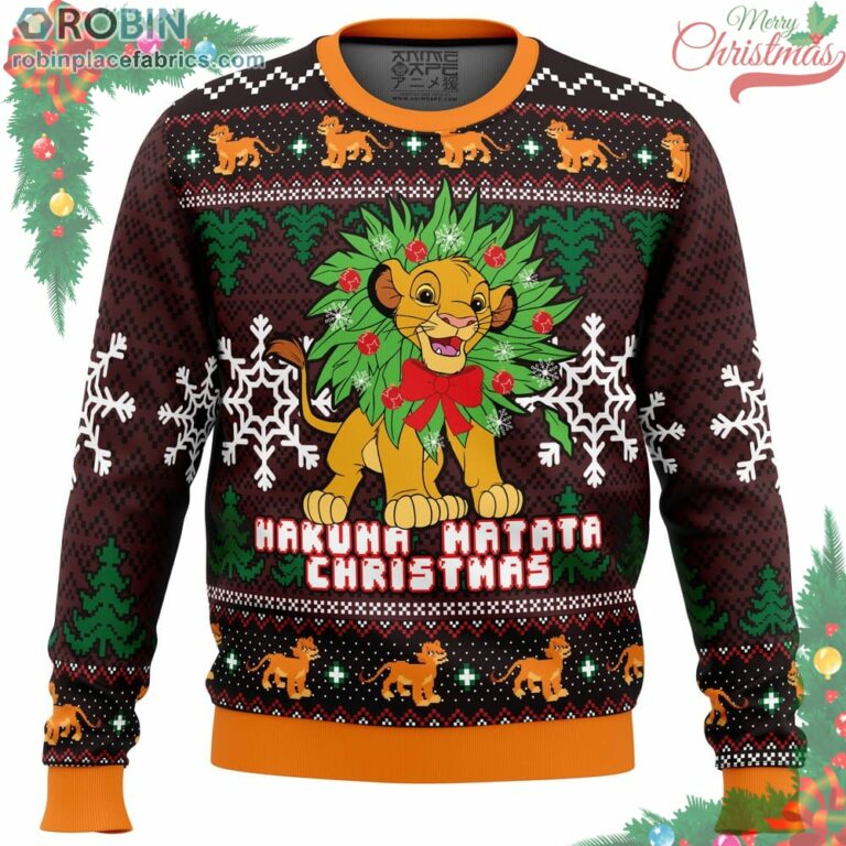Hakuna Matata Lion King Ugly Christmas Sweater