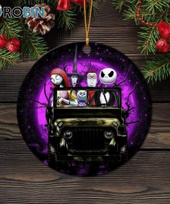 Halloween Nightmare Before Christmas Moonlight Drive Jeep Funny Christmas Ornament Halloween Nightmare Before Christmas Moonlight Drive Jeep Funny Christmas Ornament