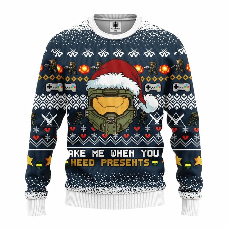 Halo 3D Ugly Christmas Sweatshirt