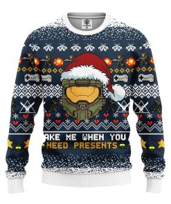 Halo 3D Ugly Christmas Sweatshirt