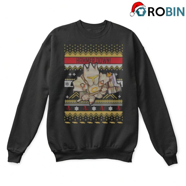 Hammer Down Chibi Reinhardt Wilhelm Christmas Ugly Sweatshirts