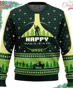 happy halo days halo ugly christmas sweater 142 sL62R