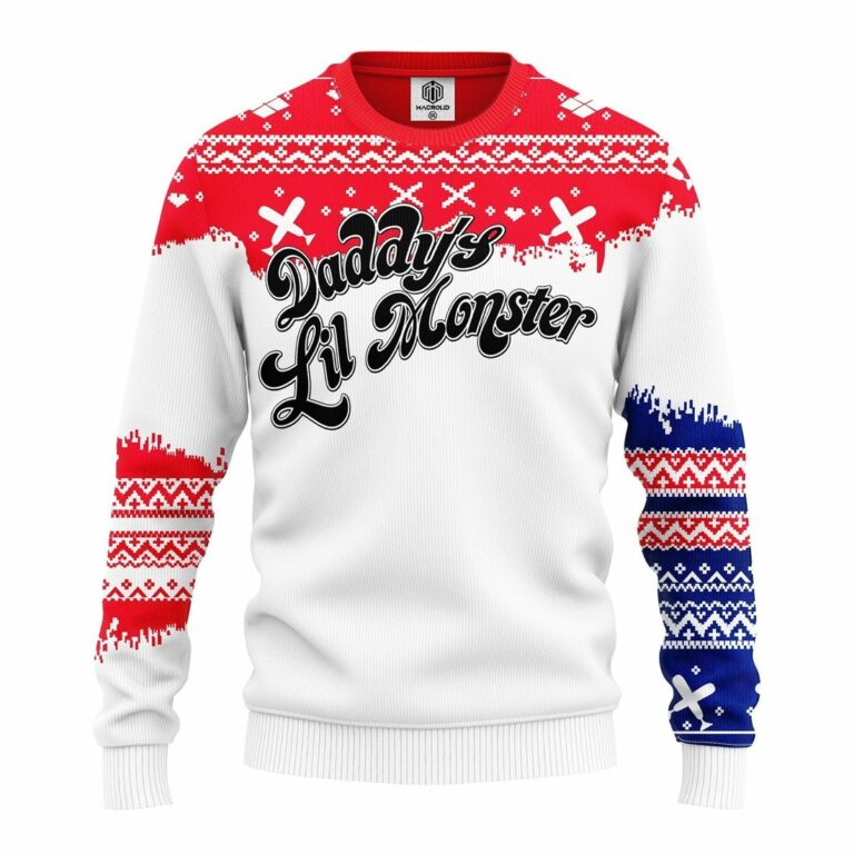 Harley Quinn Daddy’S Lil Monster Ugly Christmas Sweater