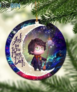 harry potter chibi love you to the moon galaxy christmas ornament 1 jhagt1